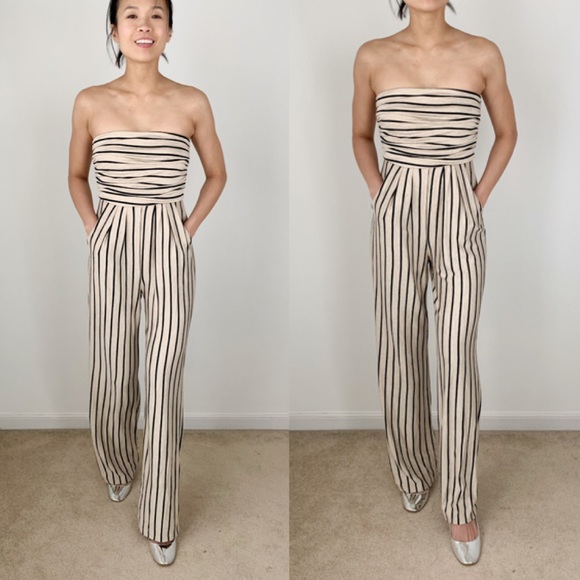 CHICBOMB Pants - NEW MALIBU Strapless bandeau tube jumpsuit